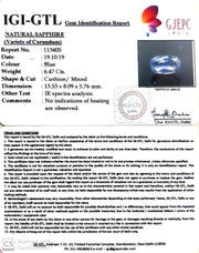 6.47/CT Natural Blue Sapphire With Govt Lab Certificate-BLUSA9W